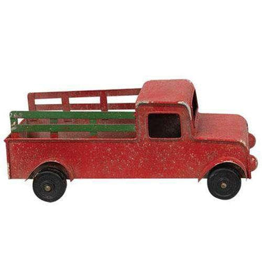 Winter Red Pickup Truck Christmas Decor - The Fox Decor